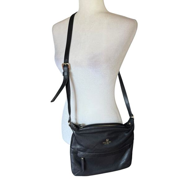 KATE SPADE Starla Grant Park Black Pebbled Leather Crossbody Bag - Picture 1 of 12